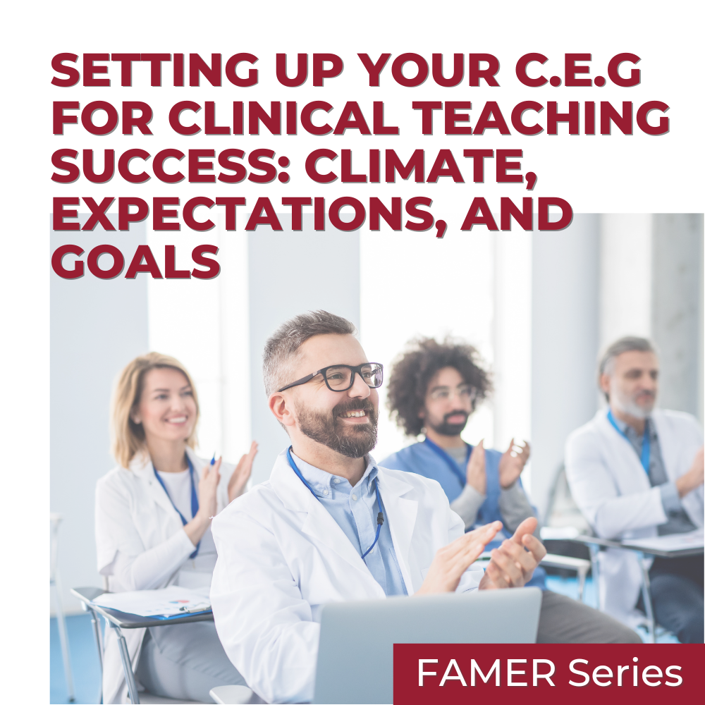 eCourse - Setting the Stage - Climate, Expectations, Goals - FAMER Banner